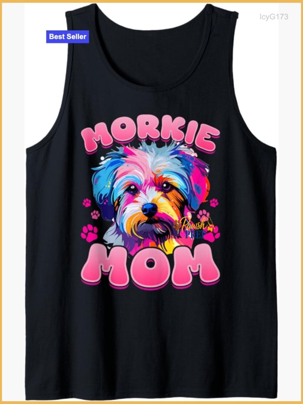 Morkie Dog Mom Tank Top, Pet Lover Design, Lightweight Cotton